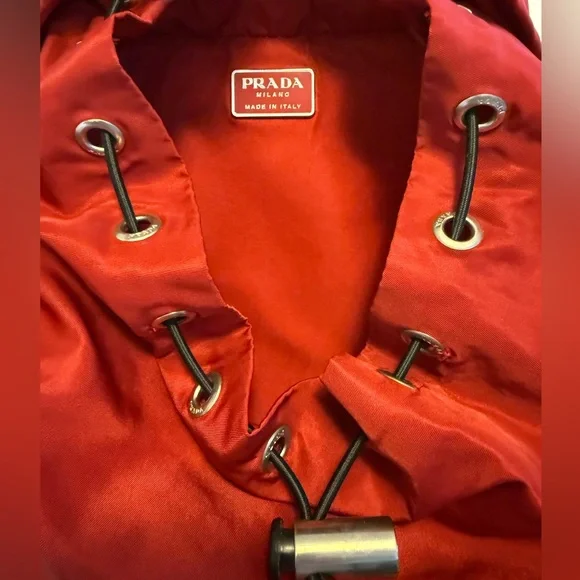 Prada Red Mini Backpack with belt - Picture 7 of 11